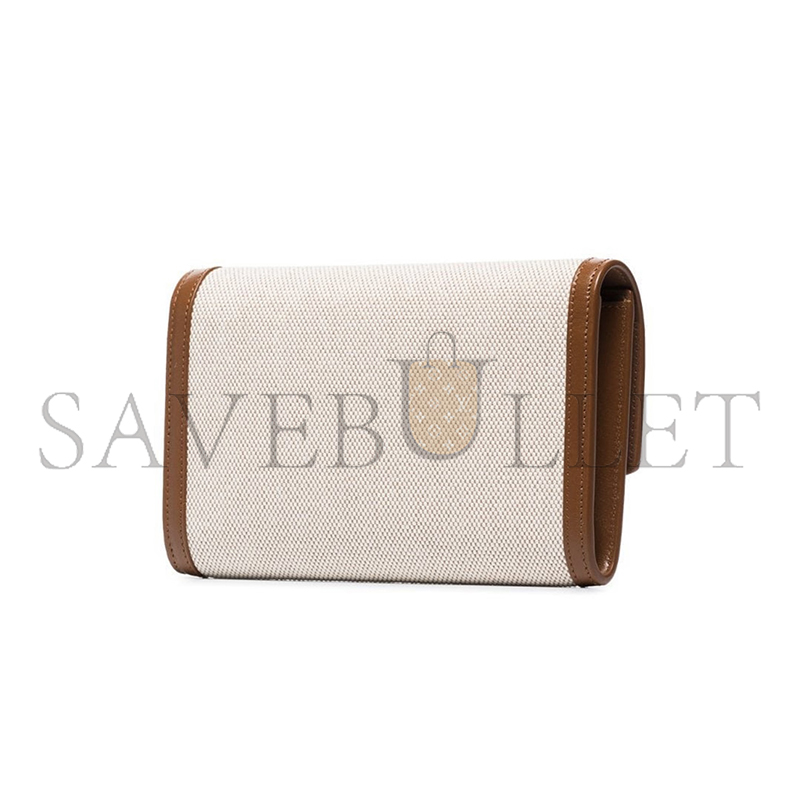 Y*L uptown chain wallet in leather and canvas shoulder bag 607788305236 (19*12*3cm)